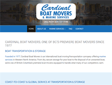 Tablet Screenshot of cardinalboatmovers.com